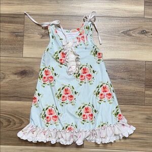 SweetHoney Floral Kids Nightgown - Pink and Green